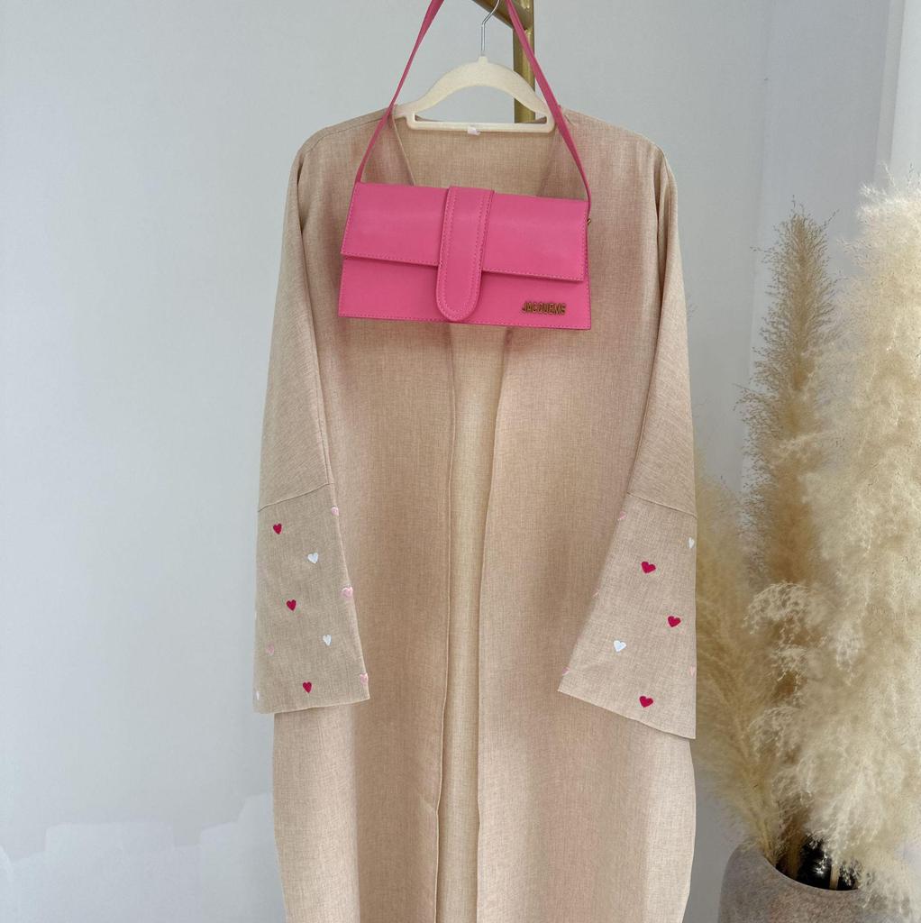 2024 TikTok Fashion Elegant Embroidered Cardigan Robe - Dubai Turkey Collection