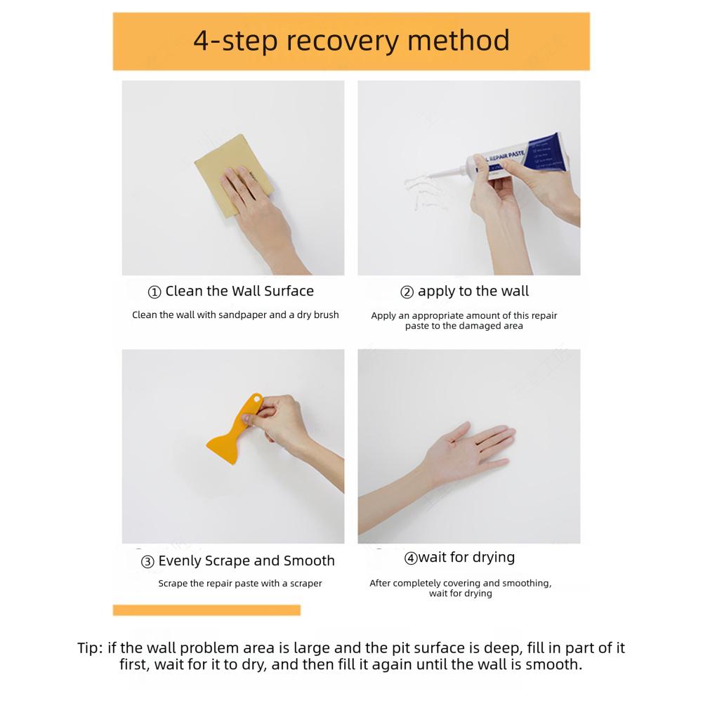 Wall Fix Mending Agents Dry-wall Repair Kit Tile Grout Wall Repair Cream With Scraper Paint Valid Mouldproof Quick-Drying Patch