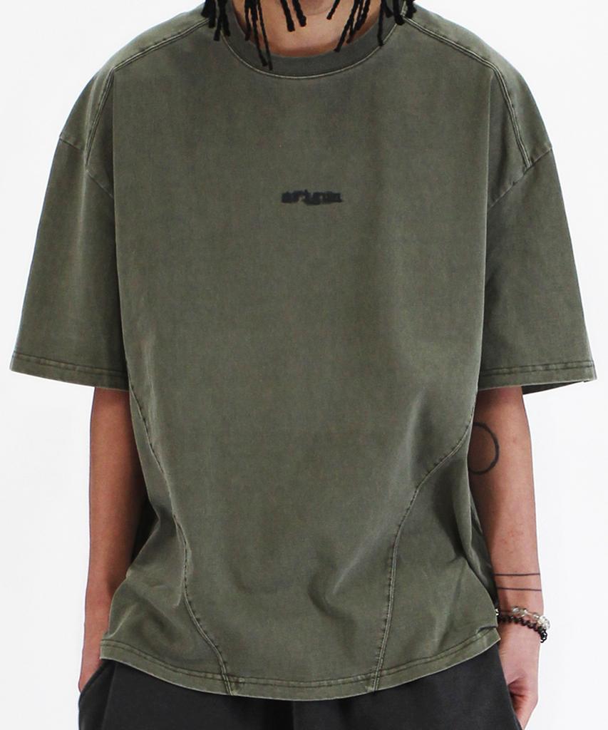 Keuligeon Pigment Small Logo Short Sleeve T-Shirt Khaki