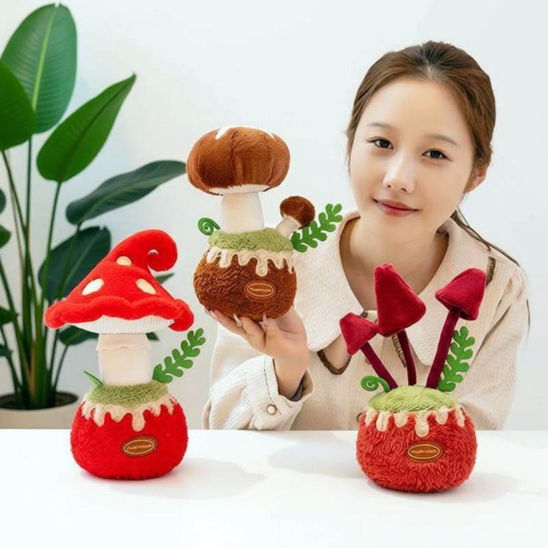 Schönes Knollenblätterpilz Plüschtier Bunter Giftpilz Plüschpflanze Lustiges Shiitake-Pilz Plüschtier Festliche Dekoration Ornament