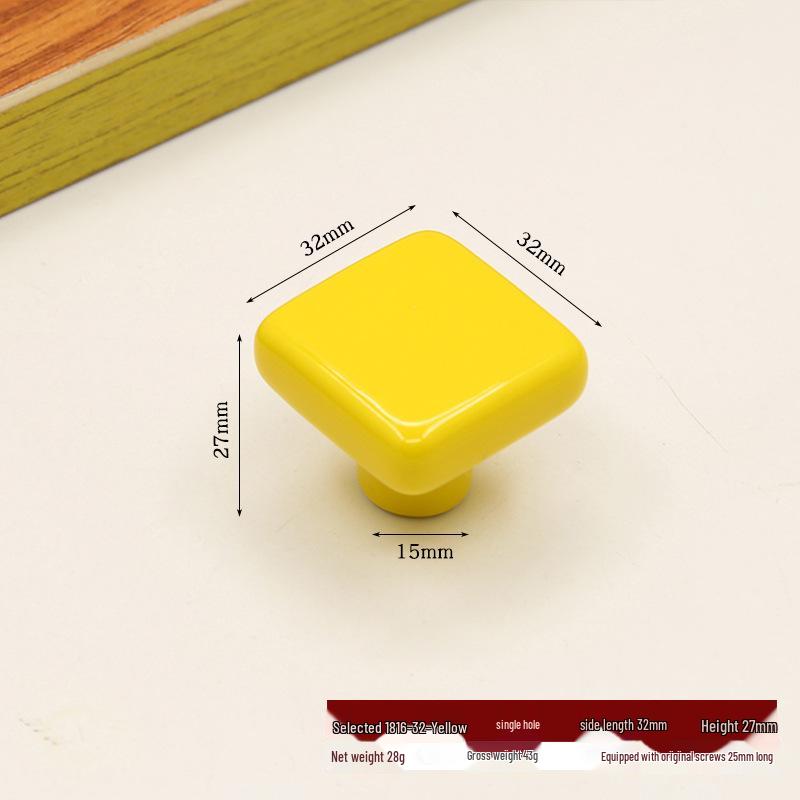 

Круглая керамическая ручка для детских шкафов и ящиков - Дизайн без сверления