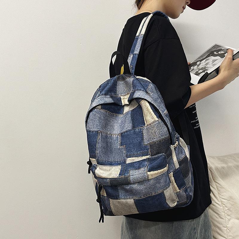 Schoolbag1011 New Comfortable Casual Backpack Women's Large Capacity Daily Beggar Pattern Backpack High School College Student Schoolbag