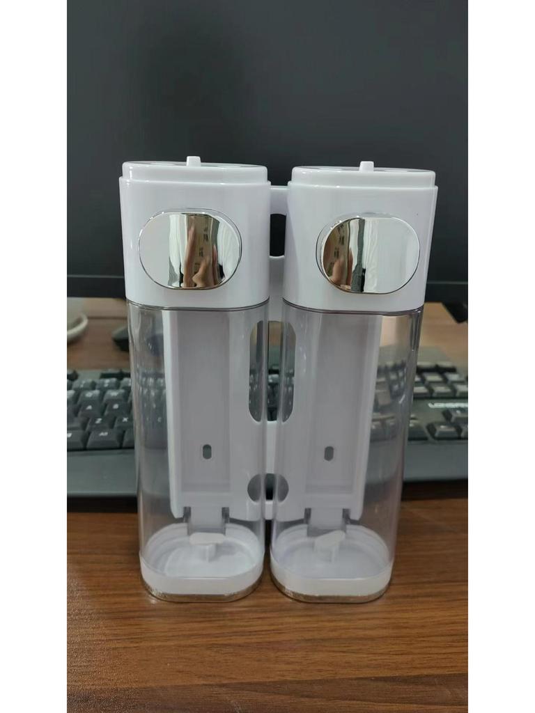 Punch-Free Wall-Mounted Triple Soap Dispenser for Home Bathroom