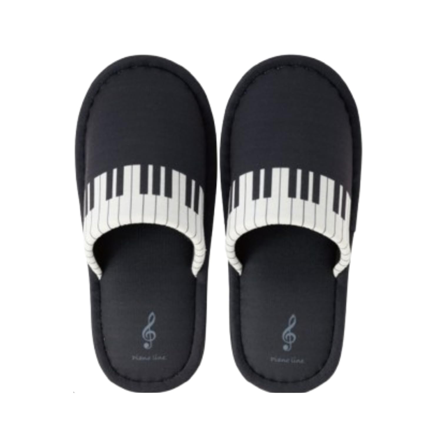 

specialty store Slippers Piano Note Pattern Room Shoes Black 23cm 24cm 25cm [Ballet Mignon] (Keyboard (23cm-25cm))