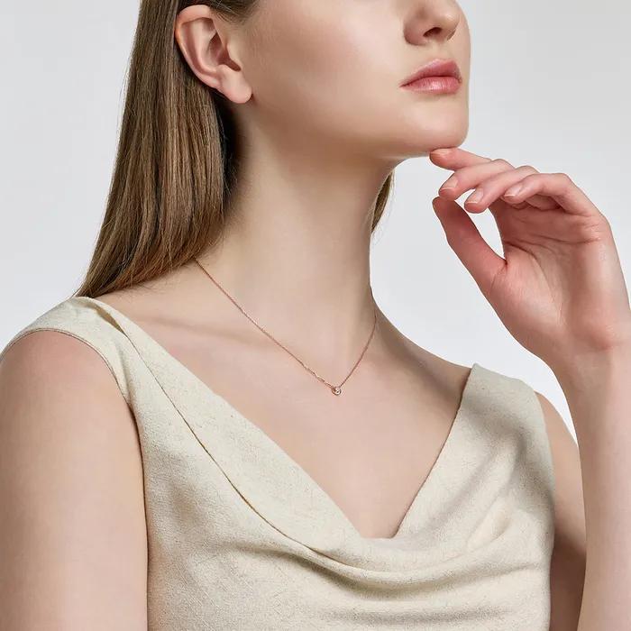 Miss Doo Lab Diamond Silver Necklace JDRNP6S64HC