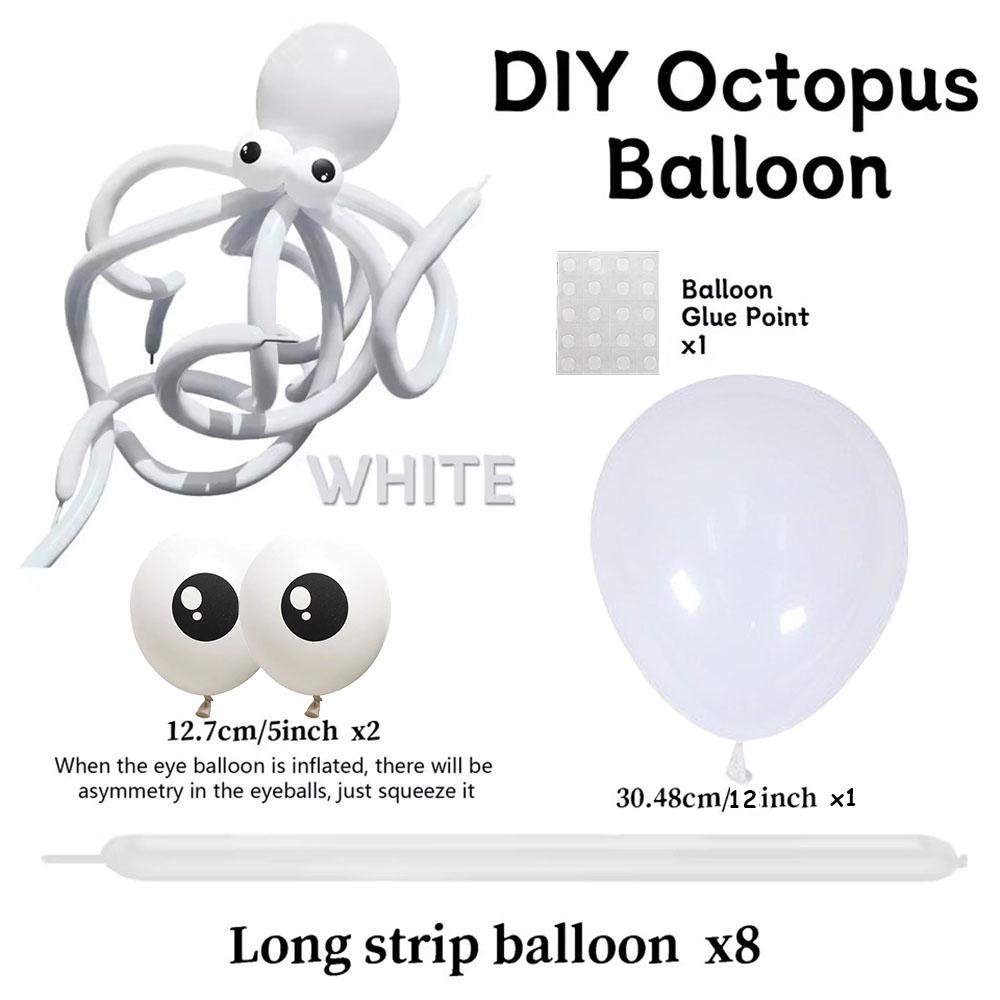 Octopus Shaped Balloon 260Q High-End Long Balloon Latex Twisted Balloon for Birthday, Wedding, Bridal Shower, Holiday Party