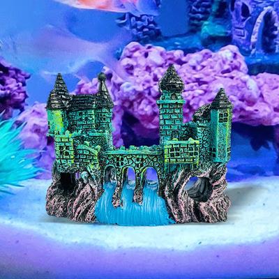 Aquarium Castle Decorations ,Castle Shelter Cave Fish Tank Decorations, Hide