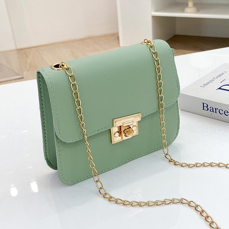 Women's bag lid type personalized lock small square bag autumn and winter new oblique span change small bag