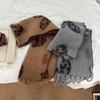 Unisex Verdickter Schal mit Leopardenmuster und Quasten: Warmer Nackenschutz für Herbst- und Winterfahrten
