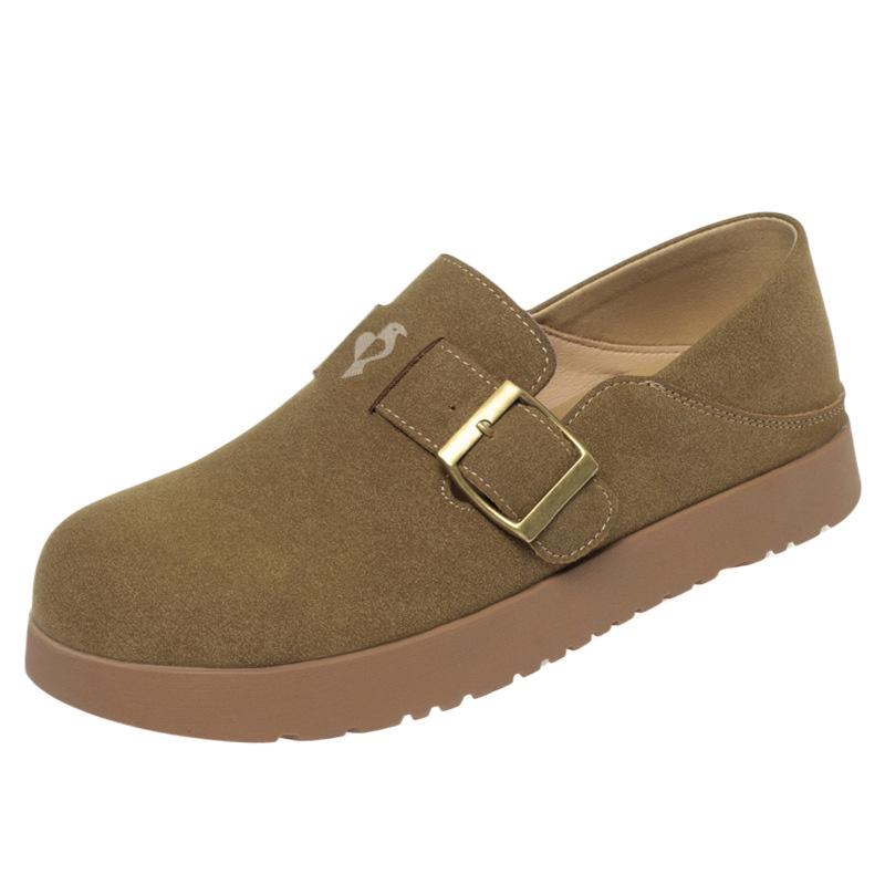 Fashion Birken Shoes 2025 Spring Autumn New Retro One-Legged Full-Soled Thick-Soled Single Shoes Boken Shoes Comfortable Versatile Women