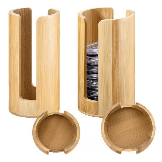 Wooden Lid Organizer Regular Wide Mouth Canning Lids Stackable Storage Box Countertop Clutter