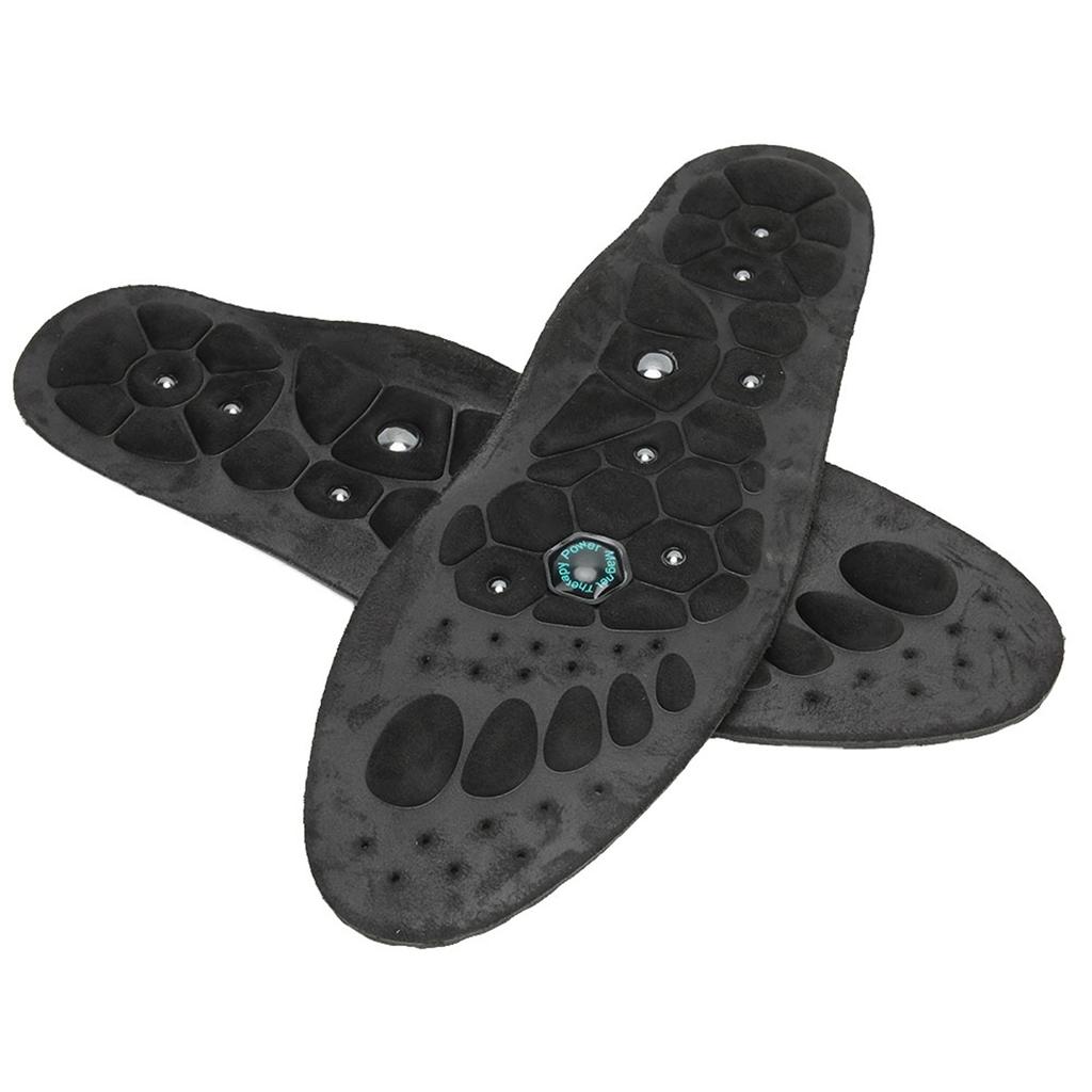 2pcs Unisex Insoles Sports Breathable Comfort Shock Absorbing Foot Sole Foot Pad Black M 40‑43