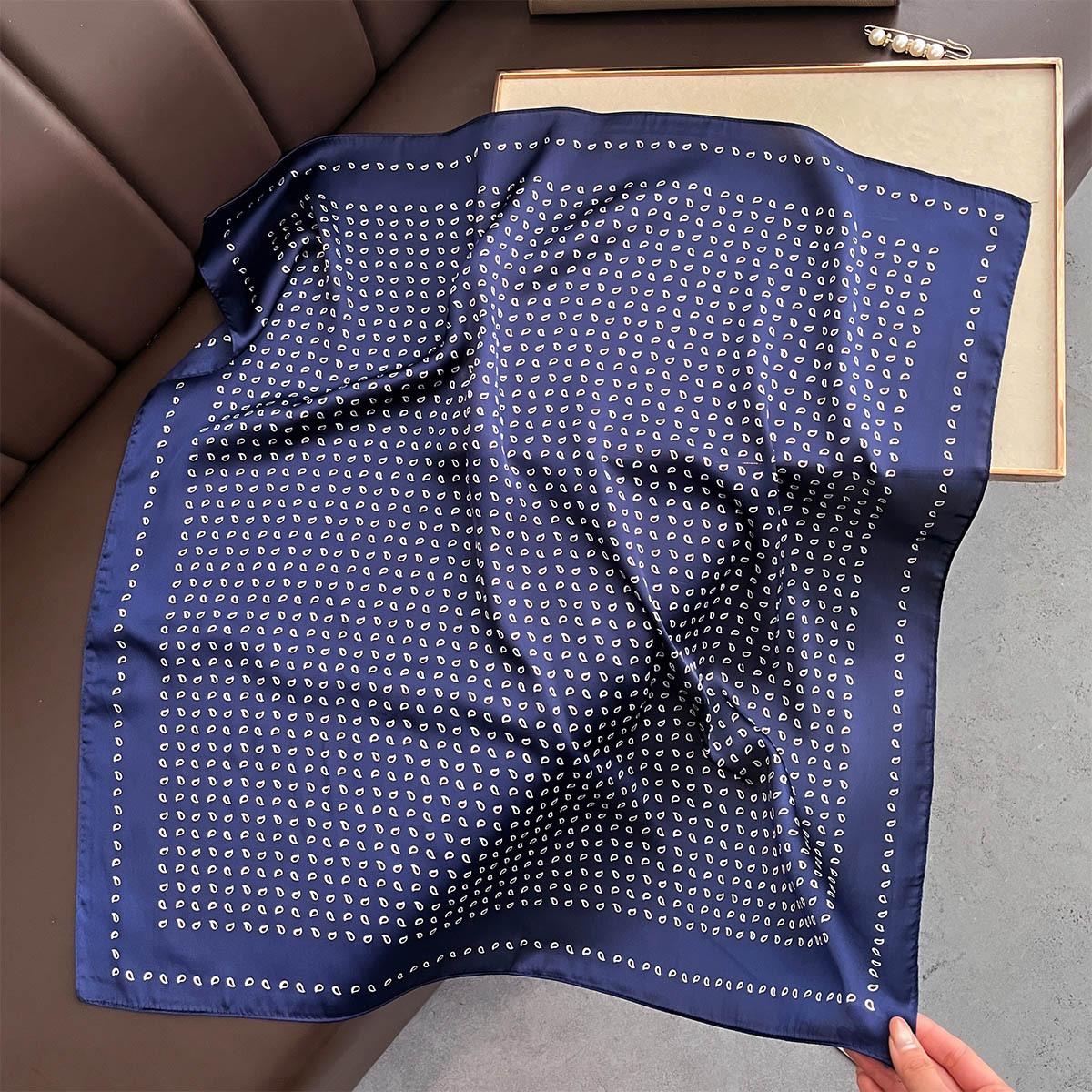 

Square Scarf With Imitation Silk Versatile Neck Scarf For Dress Up Your Look, Spring/Summer Women s Soft Stain Bandannas Hijab