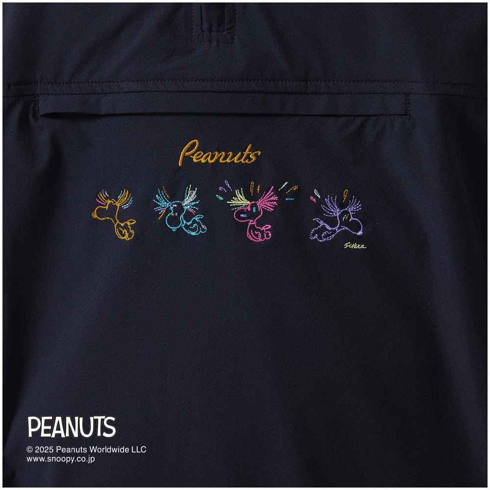 Mizuno Peanuts Stretch Anorak Size M Water-Repellent Jacket, B2MECY20, Black,