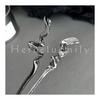 Herbeluemily Hair Stick, Simple Metallic Chic Design, Gunmetal + Silver, Approx. 17cm Length, for Kimono, Yukata, Formal, Casual, Parties, Gifts