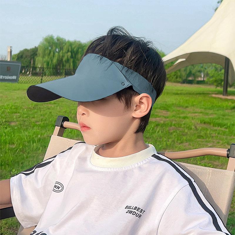 Kids' Sun Protection Hat - Seamless One-Piece, Empty Top Design, UPF50+ UV Blocking, Perfect for Summer Outdoor & Beach, Safe