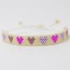 Braccialetto Boemo Fatto a Mano con Perline Miyuki per Donna – Gioiello Regolabile Multicolore con Design a Cuore, Accessorio con Perline Artigianale