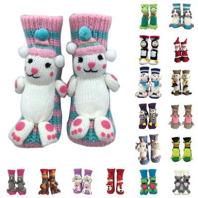 Women's 3D Cartoon Thick Woolen Socks, Adult Floor Socks, Christmas Socks