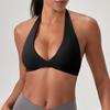 Top Corto Sportivo da Donna con Scollo all'Americana e Profonda Scollatura a V, Senza Ferretto, Tessuto Morbido, Reggiseno Sportivo per Yoga, Allenamento, Fitness, Esercizio