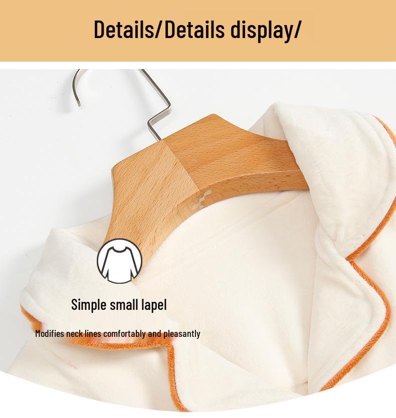Autumn/Winter Couple Pajamas: Coral and Flannel Fleece Homewear Set for Men and Women