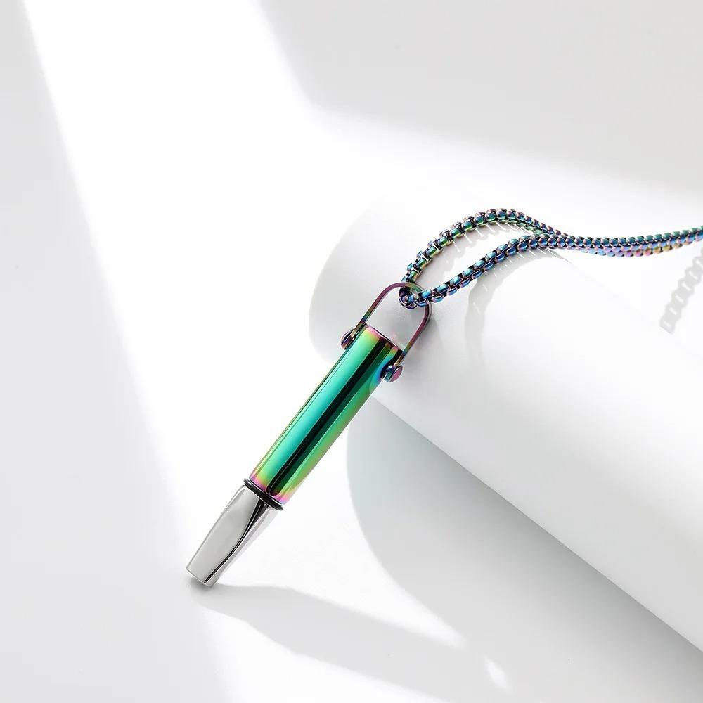 Breathing Resistance Whistle Necklace With Cotton Core Relaxation Anxiety Relief Necklace Stress Relief Meditation Necklace
