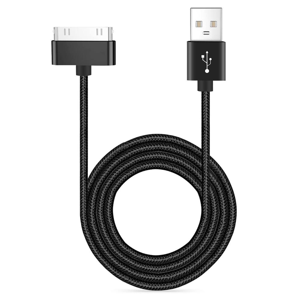 Fast Charging Cable for iPhone 4 4s iPad 2 3 iPod 30 Pin Nylon Braided Wire Metal Plug Data Transfer Sync USB Charger adapter