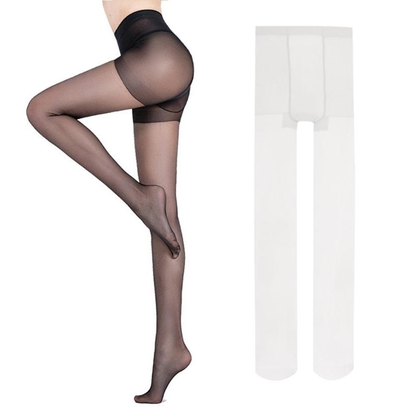 2Pcs High Elasticities Ultra Sheer Pantyhose for Women Breathable Fabric See Through Tights High Waist Stockings Hosiery