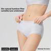 Female Summer Lace Camellia 10A Antibacterial Mulberry Silk Crotch Breathable No Trace Briefs