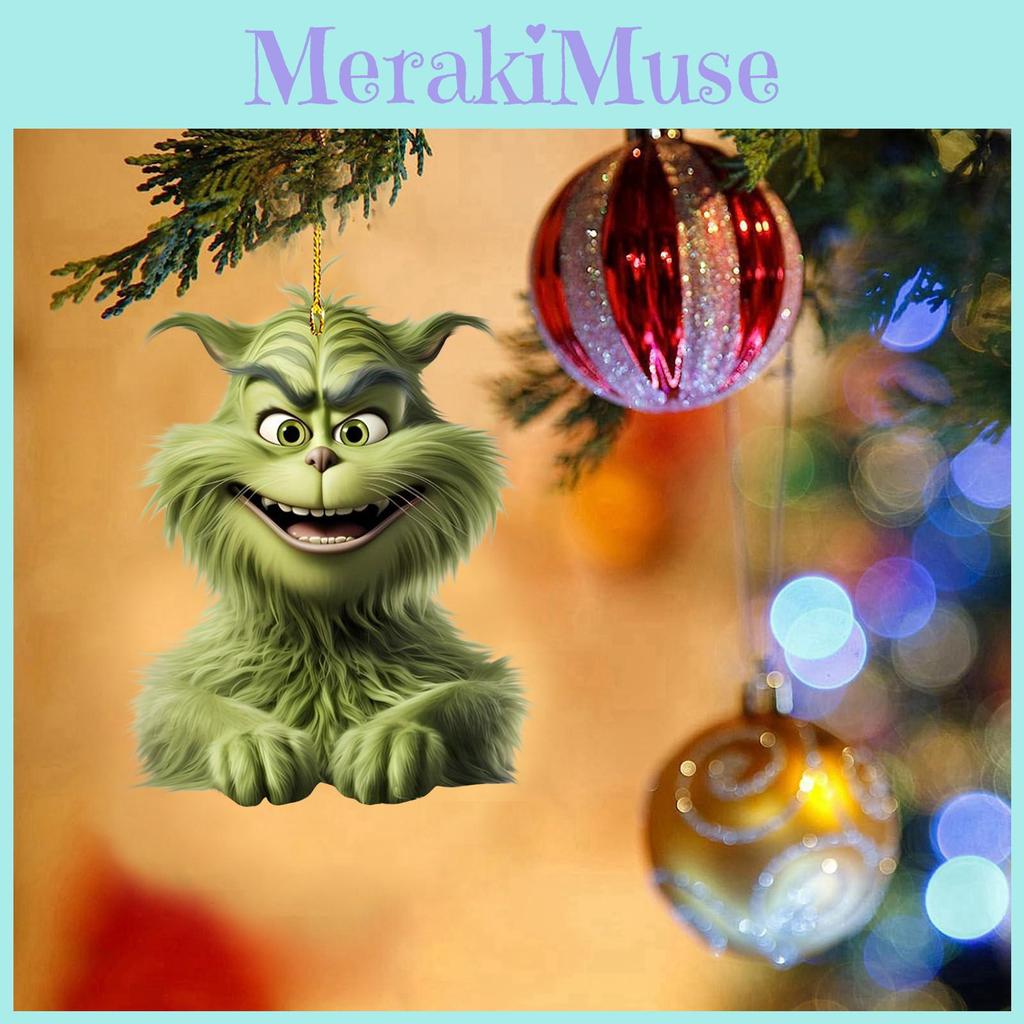 Ornament de Crăciun Grinch Acrilic Creativ Decor Festiv Agățat pentru Interiorul Mașinii