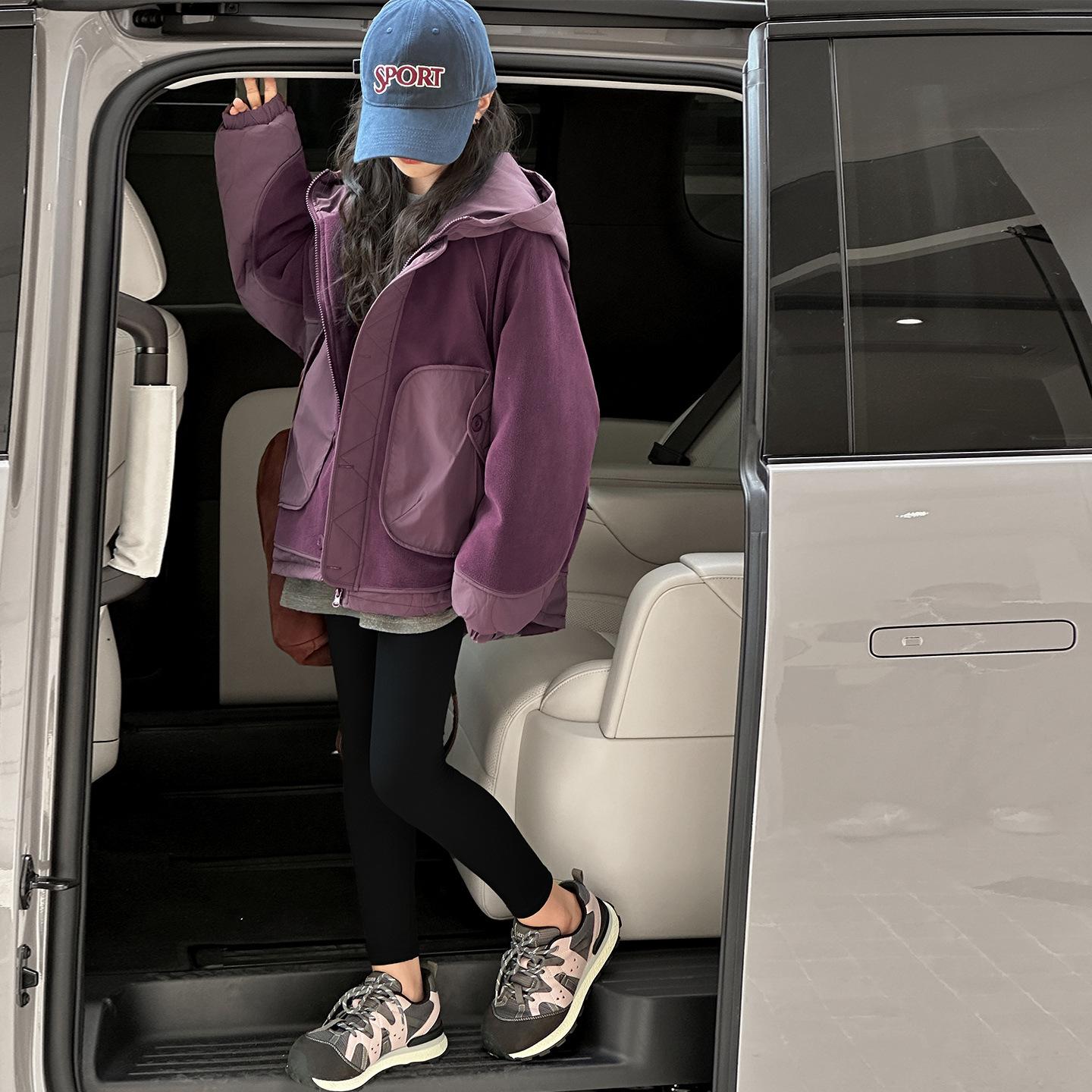 2025 Девочки Aoli Бархатный Теплый Хлопковый Утепленный Топ - Осенне-Зимняя Верхняя Одежда для Детей 120cm