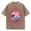 Vintage Womens Acid Wash TShirts Tokyo Harajuku Printing Tees Crewneck Cotton Oversized Short Sleeve Fashion Female Clothes