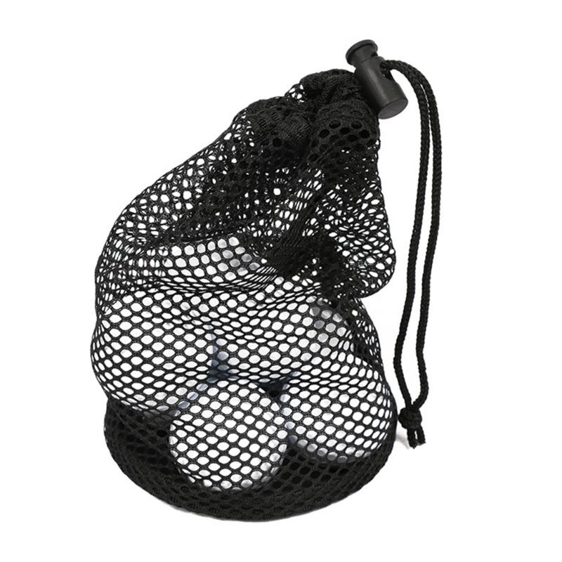Golf Mesh Bags Small Sports Ball Net Bag Drawstring Pouch Nylon Mesh Bag Convenient Storage Organizer Golf Accessories