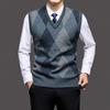 Men S Knit Vest V Neck Sleeveless Pullover Business Casual Sweater