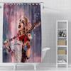 Tenda da Doccia Harley Quinn Tessuto in Poliestere Impermeabile Pittura Colorata Tende da Bagno Decorazione Bagno di Casa Tenda con Ganci