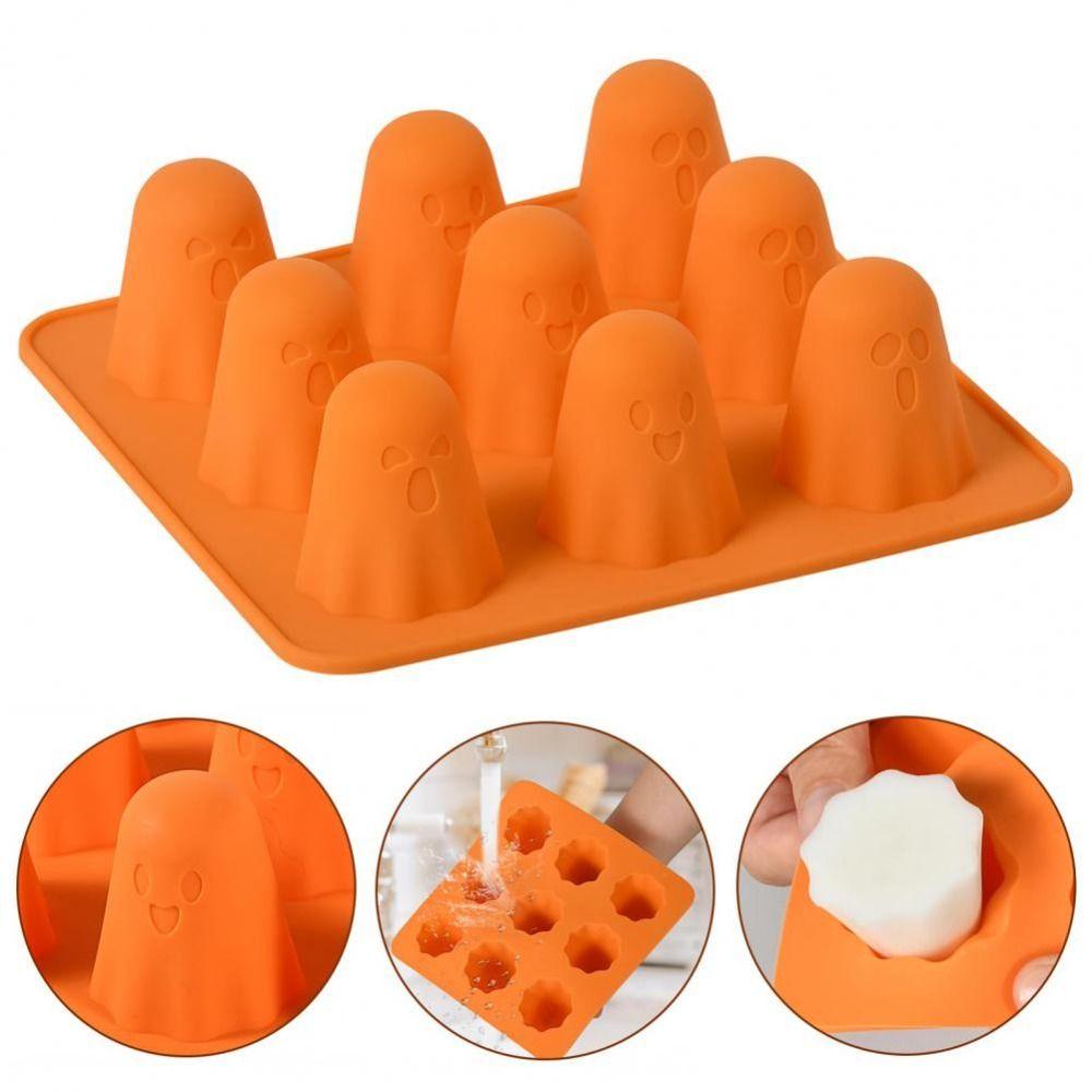 Flexible Halloween Ghost Chocolate Molds Reusable Ghost Ice Mould  Halloween Decoration