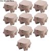 10Pcs Creative 4 Grids Paper Pulp Egg Cartons Stackable Reusable Chicken Eggs Tray Space Saving Empty Egg Storage Box for Home