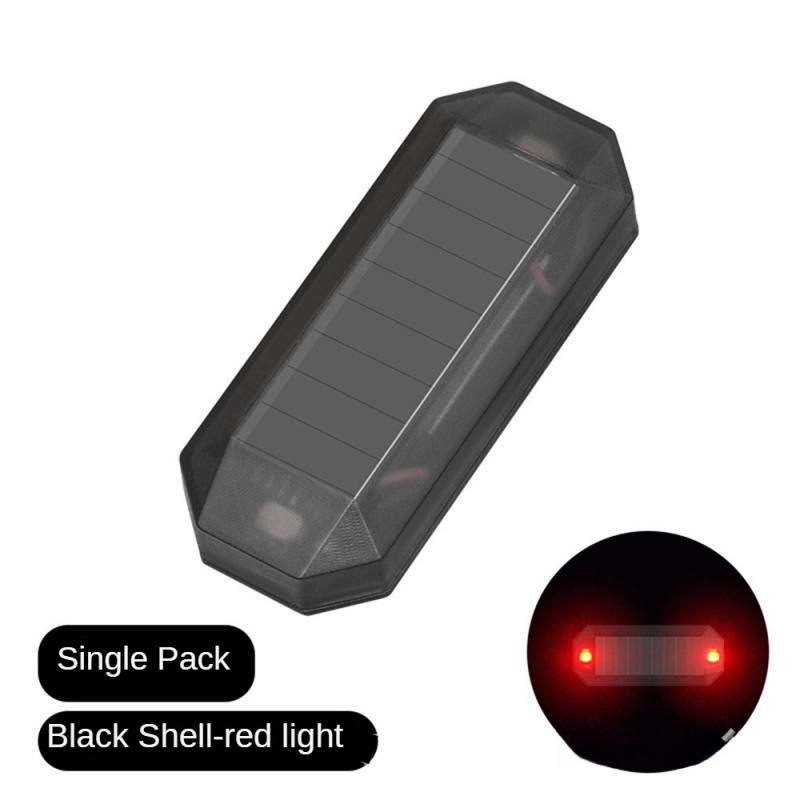 Mini Solar Power Car Warning Light LED Flashlight Car Motorcycles Alarm Lamp In-Night Caution Strobe Warning Light Running Lamp