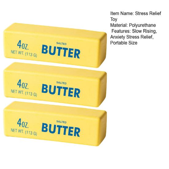 1/2/3 Stück Butterriegel Quetschspielzeug Langsam aufsteigend Angst Stressabbau Butterstick Fidget Spielzeug Tragbarer Reisebutterstick Sensorisch