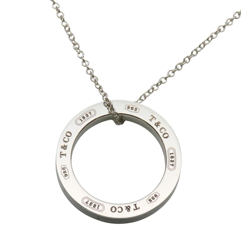 Použité TIFFANY&Co. Náhrdelník 1837 kroužků Stříbro925 3,7g Stříbrný přívěsek