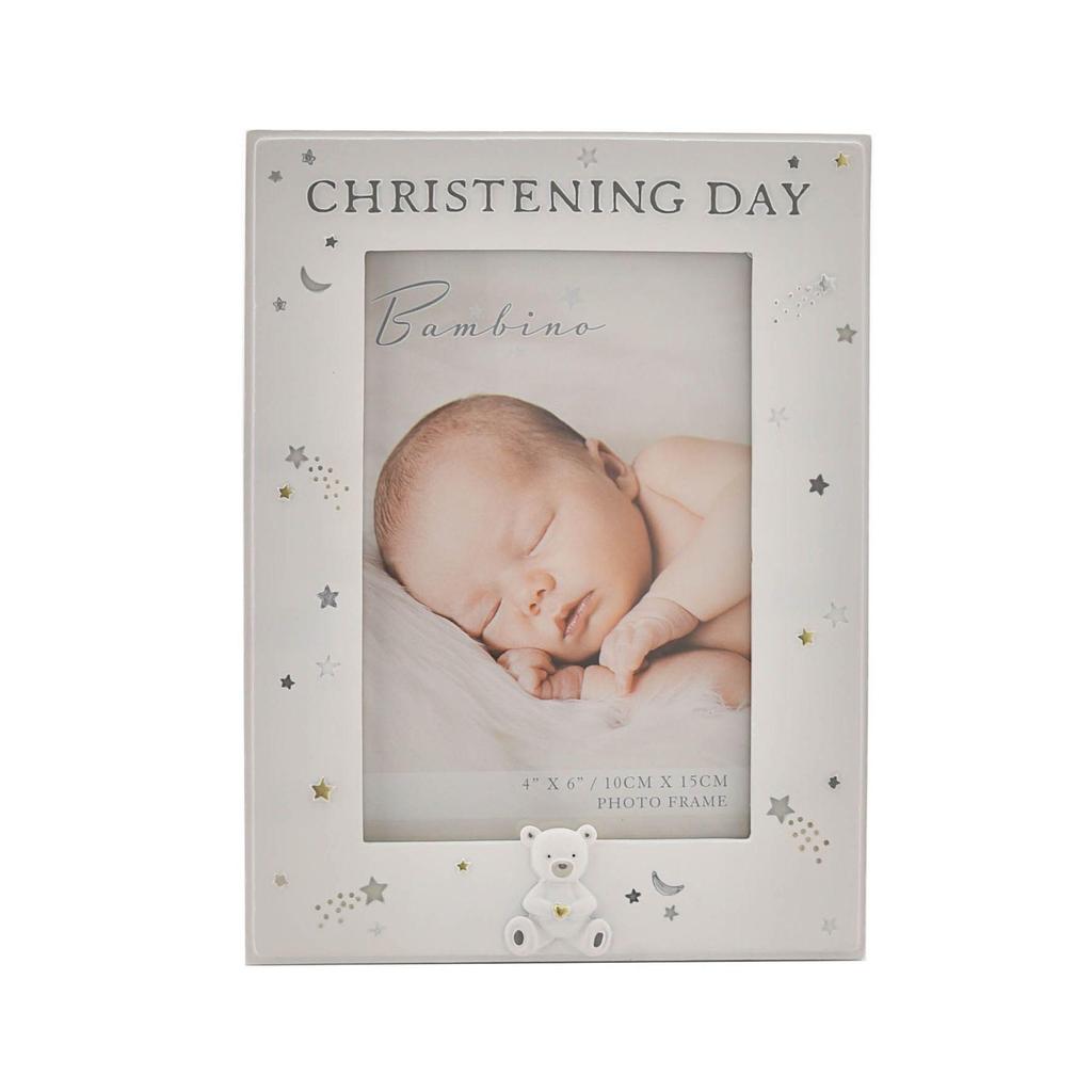 Bambino Resin Christening Day Photo Frame 4 X 6