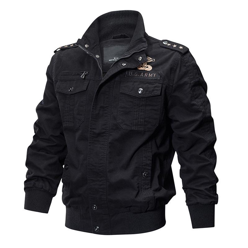 

Men s Retro Navy Pilot Jacket: Autumn/Winter Cotton Workwear with Velvet Lining 2XL