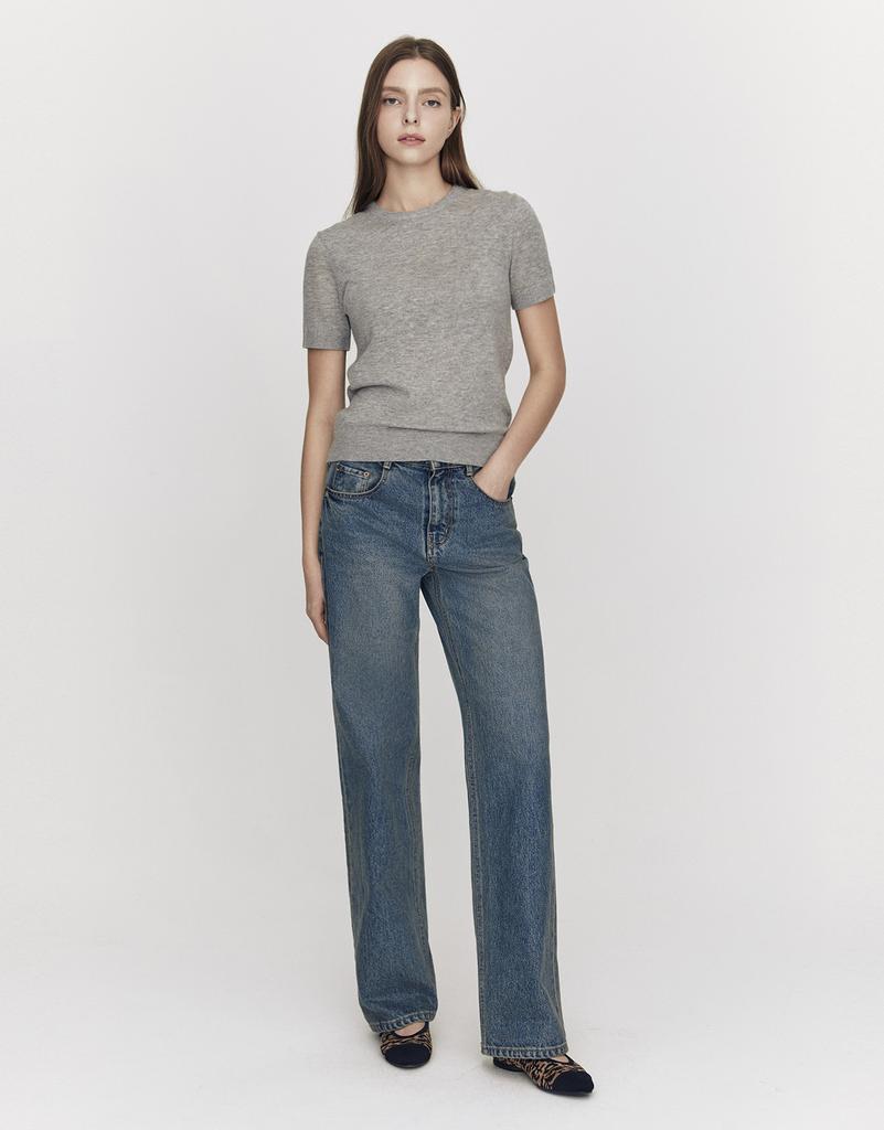 GIORDANO Short Sleeve Knit Sweater (12Gg) 355906 [3Color]