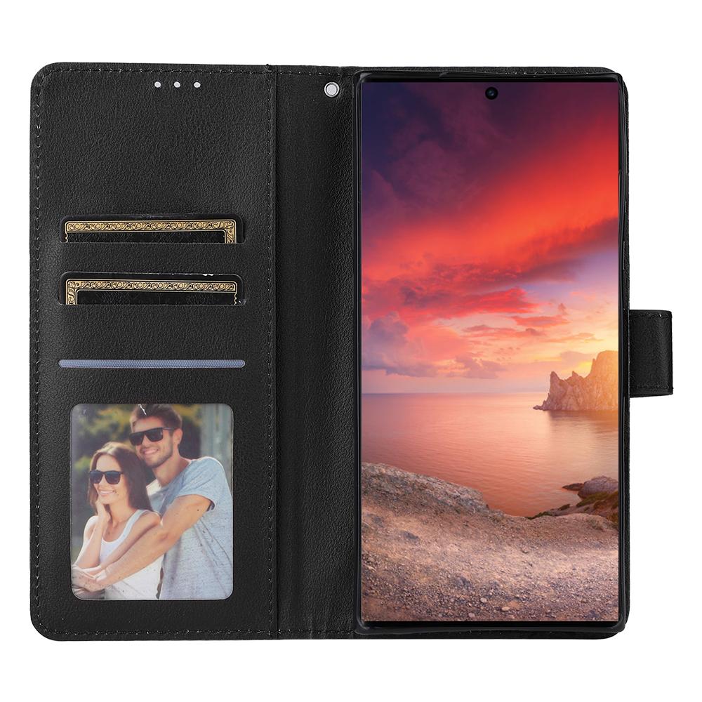 

For Samsung Galaxy S25 Ultra Case Wallet Stand View PU Leather Phone Cover Wine Red