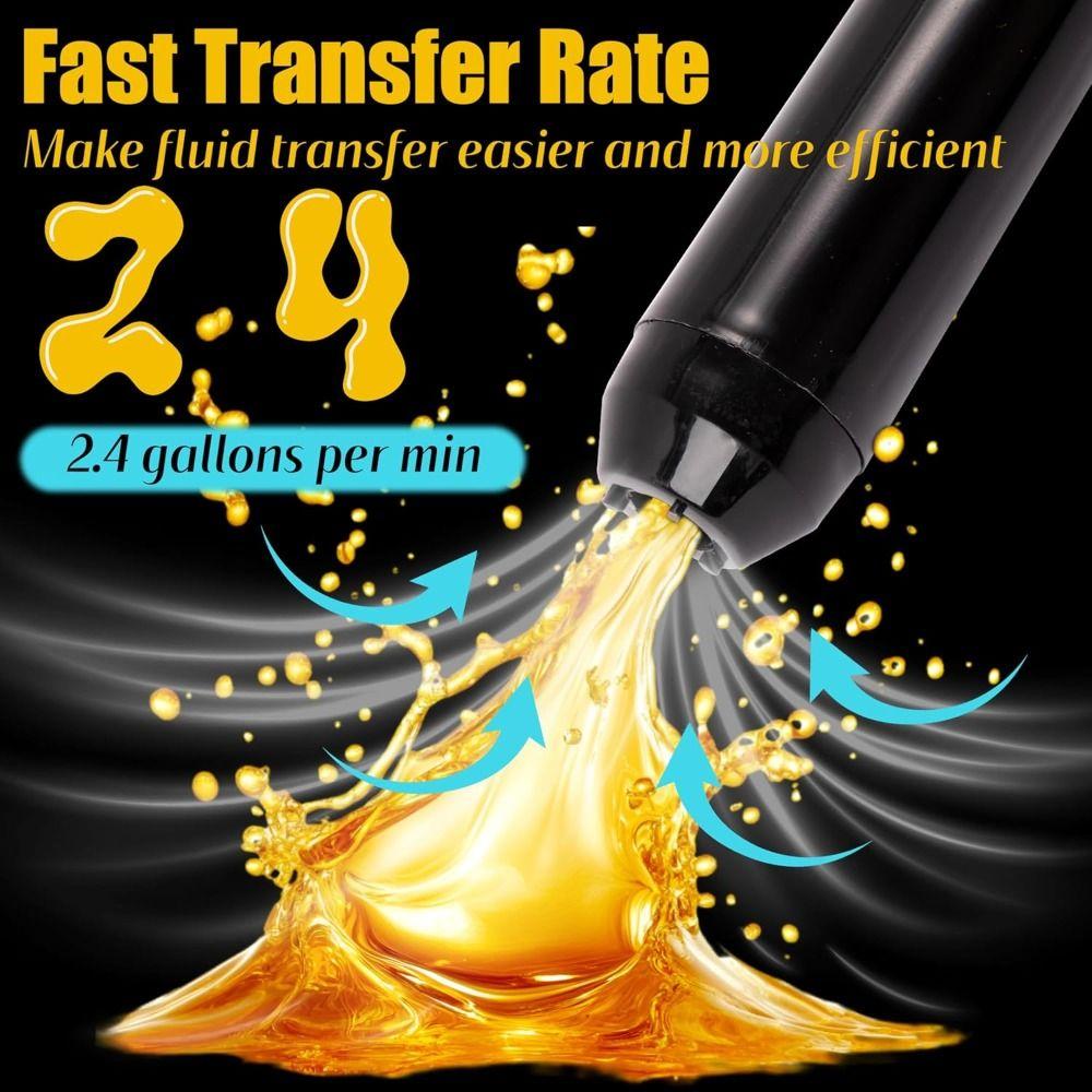 Battery-Powered Fuel Transfer Pump Corrosion-proof Liquid Siphon Pump Electric Oil Pump Car Use