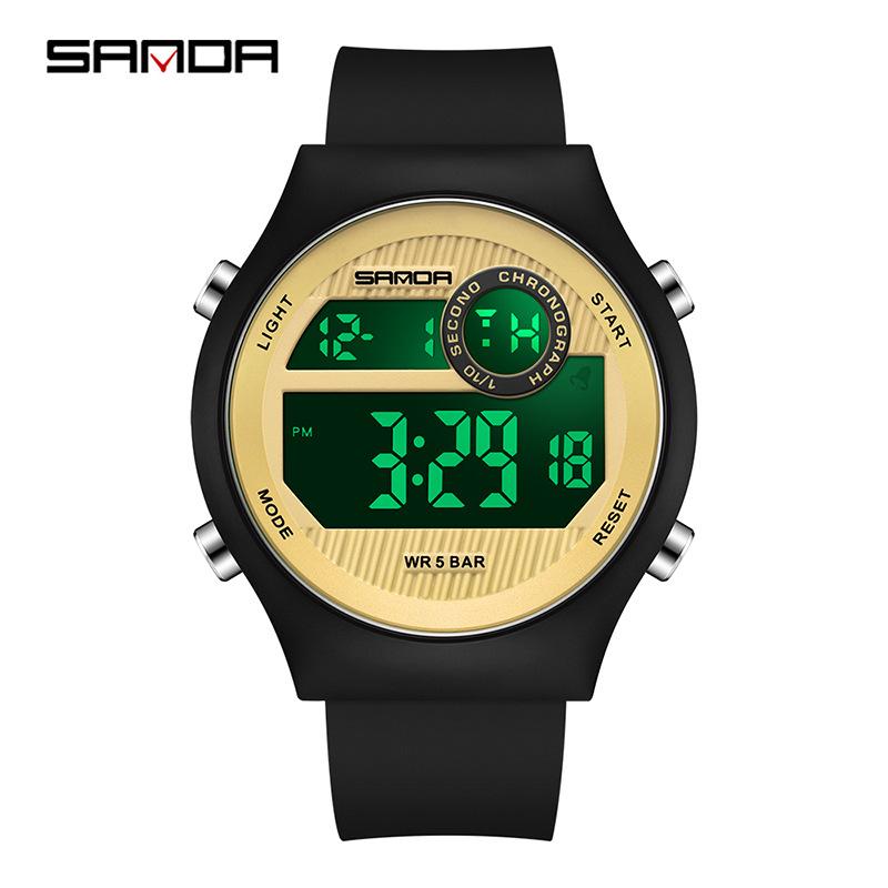 Sanda Unisex Luminous Sports Watch: Multifunctional, Waterproof, with Alarm