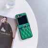 Applicable Samsung ZFlip5 Ring Holder Phone Case Galaxyzflip6 Rhombus Leather Case Fashion Case