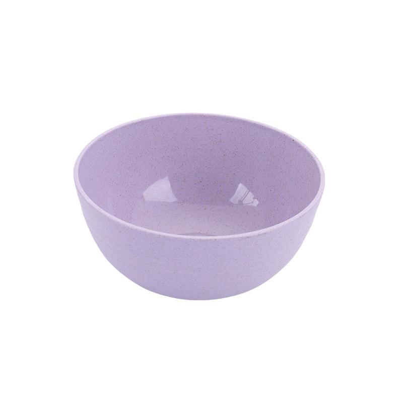 Nordic Colored Wheat Straw Bowls Circular Shatter Resistant Plastic Tableware Bowls For Household Use