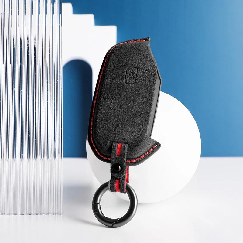 Car Key Case Cover Shell For Kia Seltos Sportage Sorento Cerato KX5 Niro Forte K3 K5 Telluride Suede Protector Accessories