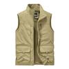 Four Seasons Middle-aged and Elderly Men's Vest Thin Sleeveless Stand-Up Collar Multi-Pocket Quick-Drying Vest Large Size Vest
