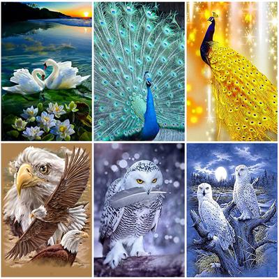 DIY Vogel 5D Diamant Malerei voller runder Bohrer Strass Tier Diamant Stickerei Mosaik Kreuzstich Kit Home Decor Wandkunst
